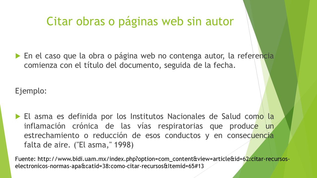 citas de internet sin autor